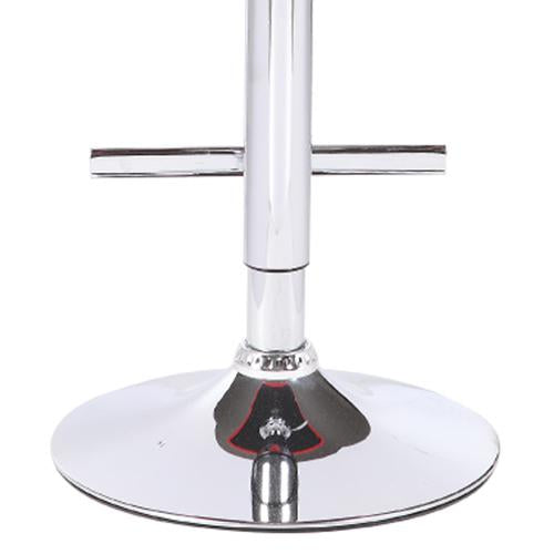 2 Red Bar Stools Faux Leather Mid High Back Adjustable Crome Base Gas Lift Swivel Chairs