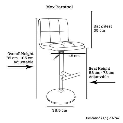 2 Red Bar Stools Faux Leather Mid High Back Adjustable Crome Base Gas Lift Swivel Chairs